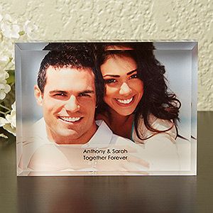 Personalized Romantic Photo Block for Couples   Small