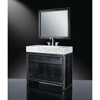 Luxe Axel 40 Single Bathroom Vanity with White Carrera Marble Counter and Integ