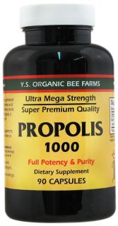 YS Organic Bee Farms   Propolis Caps 1000 mg.   90 Capsules