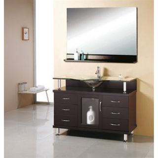 Virtu USA Vincente Drawer 48 Single Sink Bathroom Vanity   Espresso