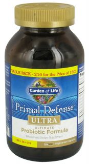 Garden of Life   Primal Defense Ultra Ultimate Probiotic Formula Value Pack   216 Vegetarian Capsules