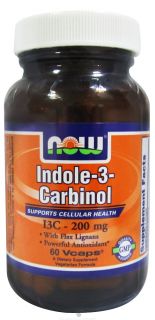 NOW Foods   I3C indole 3 Carbinol With Lignans   60 Vegetarian Capsules
