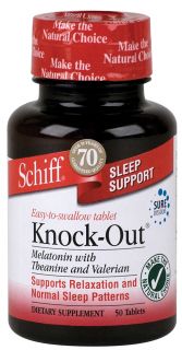 Schiff   Knock Out Melatonin with Theanine and Valerian   50 Tablets
