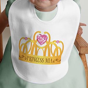 Personalized Baby Bibs for Girls   Princess