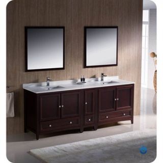 Fresca Oxford 84 Traditional Double Sink Bathroom Vanity with Side Cabinet   Ma