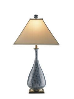 Courtship 1 Light Table Lamps in Blue/ Black/ Brass 6159