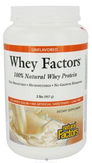 Natural Factors   Whey Factors 100% Natural Whey Protein Unflavored   2 lbs.