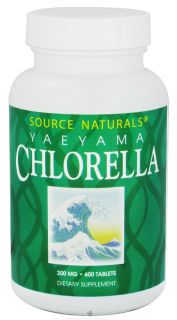 Source Naturals   Yaeyama Chlorella 200 mg.   600 Tablets