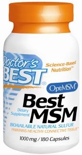 Doctors Best   Best MSM 1000 mg.   180 Capsules