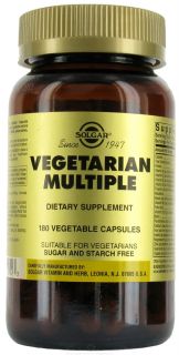 Solgar   Vegetarian Multiple   180 Vegetarian Capsules