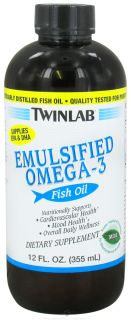 Twinlab   Emulsified Omega 3 Fish Oil Mint Flavored   12 oz.
