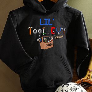 Childrens Little Tool Guy Personalized Sweatshirt   Black