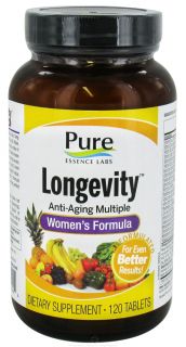 Pure Essence Labs   Longevity Anti Aging Multiple Womens Formula   120 Tablets