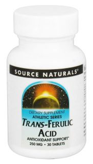 Source Naturals   Trans Ferulic Acid 250 mg.   30 Tablets