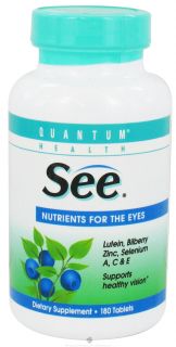 Quantum Health   SEE with Lutein, Nutrition for Eyes   180 Tablets
