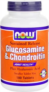 NOW Foods   Glucosamine and Chondroitin Smaller Tablet   180 Tablets