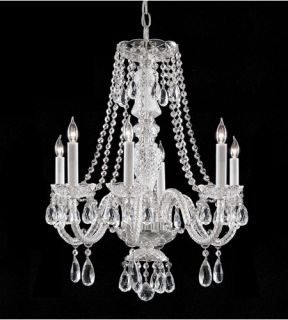 Traditional Crystal 6 Light Chandeliers in Polished Chrome 5046 CH CL MWP