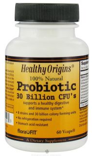 Healthy Origins   Probiotic 30 Billion CFUs   60 Vegetarian Capsules