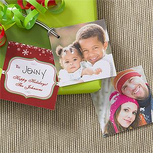 Personalized Photo Gift Tags   Happy Holidays