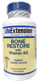 Life Extension   Bone Restore with Vitamin K2   120 Capsules