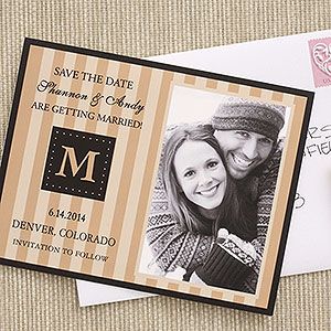 Classic Photo Save The Date Cards   Wedding Announcement