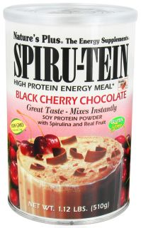 Natures Plus   Spiru Tein High Protein Energy Meal Black Cherry Chocolate   1.12 lbs.