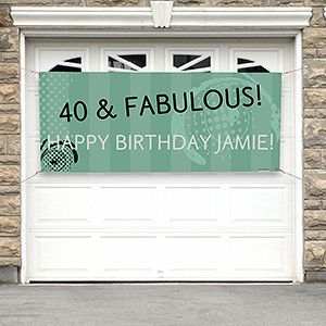 Personalized Party Banner   Party Time Swirls