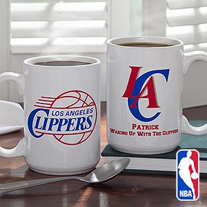 Large Personalized Basketball Coffee Mugs   NBA Team Logo