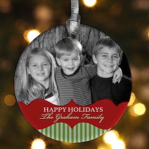 Personalized Photo Christmas Ornaments   Classic Holiday