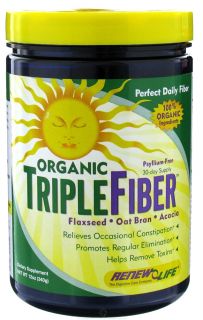 ReNew Life   Organic Triple Fiber   12 oz. contains Acacia Fiber Powder