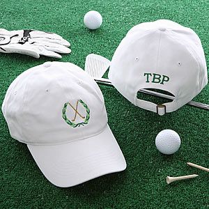 Golf Fan Personalized Golf Hat   White