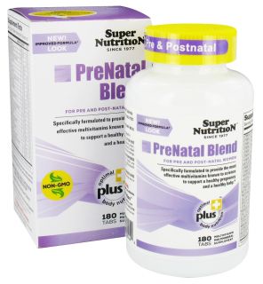 Super Nutrition   Prenatal Blend Antioxidant Rich Multi Vitamin/Mineral   180 Vegetarian Tablets