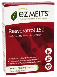 EZ Melts   Resveratrol 150 Grape Flavor   60 Tablets