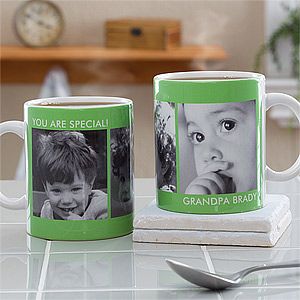 Personalized Photo Coffee Mugs   Picture Perfect 3 Photo Collage