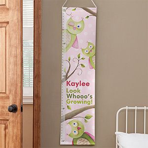 Personalized Kids Growth Charts   Owl