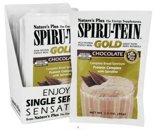 Natures Plus   Spiru Tein Gold High Protein Energy Meal Packet Chocolate   1.3 oz.