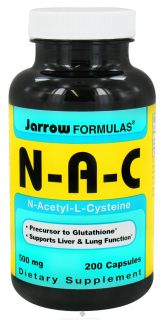 Jarrow Formulas   N A C 500 mg.   200 Capsules