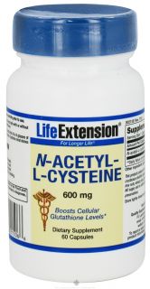 Life Extension   N Acetyl Cysteine 600 mg.   60 Capsules