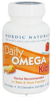 Nordic Naturals   Daily Omega Kids Strawberry 500 mg.   30 Softgels