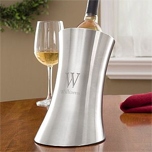 Personalized Wine Chiller   Stainless Steel