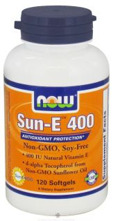 NOW Foods   Sun E 400 Antioxidant Protection   120 Softgels
