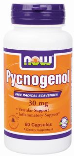 NOW Foods   Pycnogenol Free Radical Scavenger 30 mg.   60 Capsules