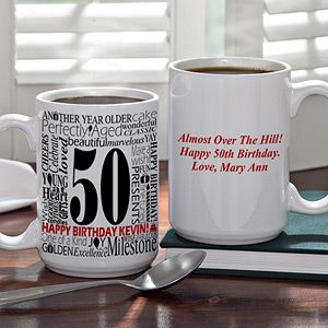 Large Personalized Birthday Coffee Mug   Another Year