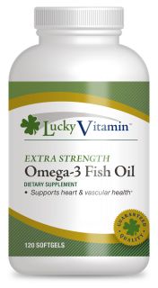 LuckyVitamin   Omega 3 Fish Oil Extra Strength 1000 mg.   120 Softgels
