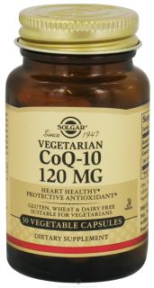 Solgar   CoQ 10 120 mg.   30 Vegetarian Capsules