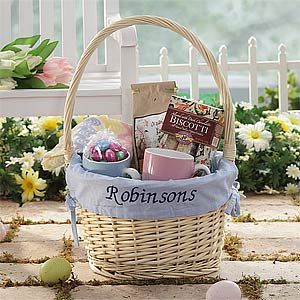 Blue Personalized Easter Gift Baskets