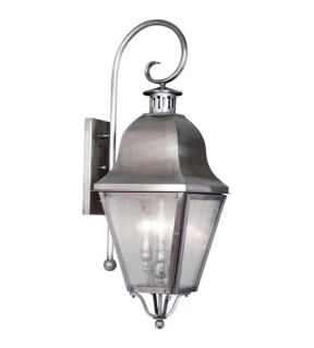 Amwell 3 Light Outdoor Wall Lights in Vintage Pewter 2555 29