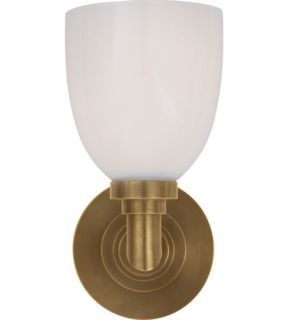 E.F. Chapman Wilton 1 Light Bathroom Vanity Lights in Hand Rubbed Antique Brass SL2841HAB WG