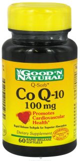 Good N Natural   Q Sorb Co Q 10 100 mg.   60 Softgels