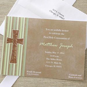 Holy Day Personalized First Communion Invitations